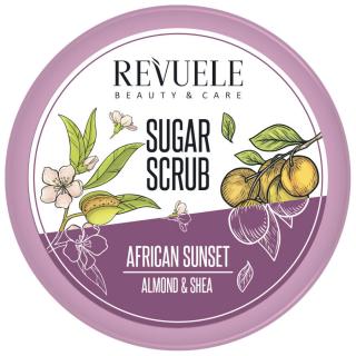 Scrub cu Zahar pentru Corp cu Migdale si Unt de Shea Revuele African Sunset, 200 ml