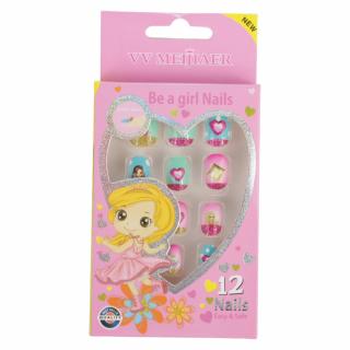 Set 12 Unghii False Pentru Copii, 122 Barbie