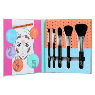 Set 5 Pensule pentru Conturare si Blending SUNKissed Beautiful Bronze Tools Of The Trade Brush Set