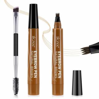 Set Stilou si Pensula Dubla pentru Micropigmentarea Sprancelor, Efect Natural de Microblading, Aspect de Sprancene Pline