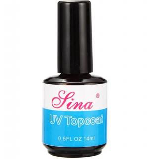 Top coat luciu si fixare Sina UV pentru oja semipermanenta sau gel UV, 14 ml