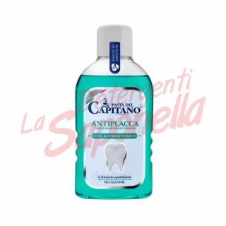 Apa de gura Pasta Del Capitano antiplaca cu antibacterieni fara alcool 400 ml