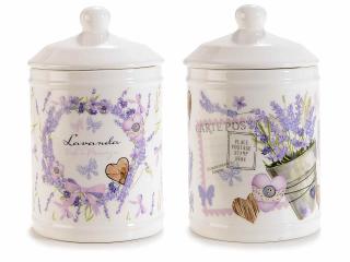 Borcan alimentar din ceramică cu tematică lavandă-1buc