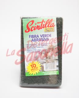 Burete Scintilla fibra verde abraziva 15 X25 cm - 1 bucata