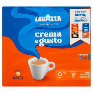 Cafea Lavazza  Ristretto  crema si gust puternic 2 x 250 gr