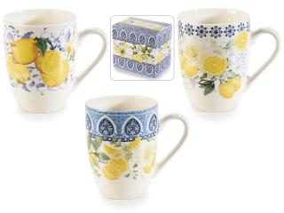 Cana ceramica cu decoratiuni cu citrice 350ml-1 buc