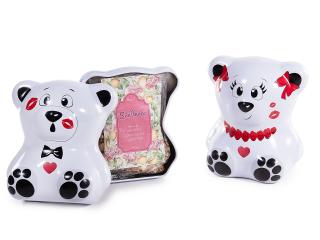 Cutie metalica forma ursulet cu infuzie de ceai 40 gr-1buc