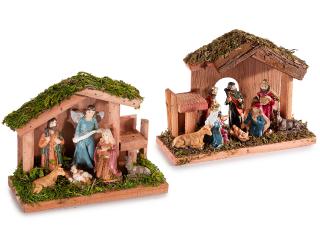 Ieslea Nasterii Domnului(Presepe) cu rasina si muschi 1buc