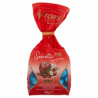Oua ciocolata Witor's Sonetti maxi cu lapte, alune si cereale 250 gr