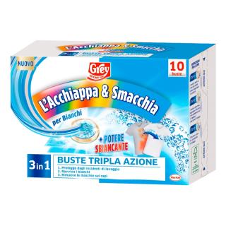 Plicuri masina de spalat Grey 3in1-indepartare a petelor si albire-300 g-10 buc