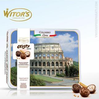 Praline de ciocolata Witor's Roma cu crema de cereale cutie metalica 190gr