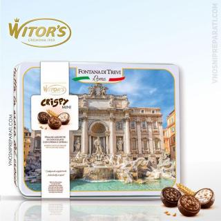 Praline de ciocolata Witor's Roma  Fontana di Trevi cu crema de cereale cutie metalica 190gr