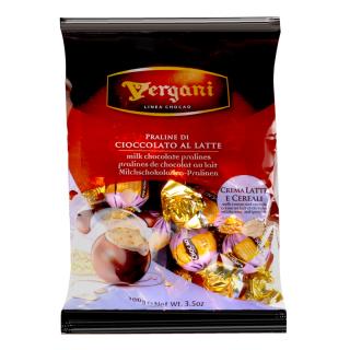 Praline Vergani cu ciocolata si lapte si crema de lapte si cereale 100gr