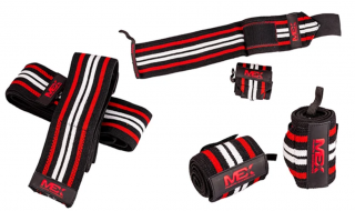 Mex Bandaje pentru incheieturi Wrist Wraps PRO, Black Red