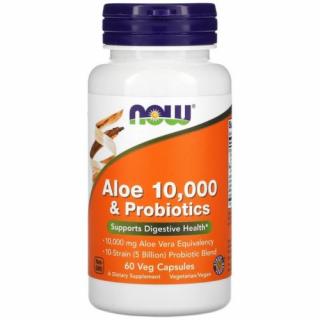 Now Aloe 10,000  Probiotics 60 vcaps