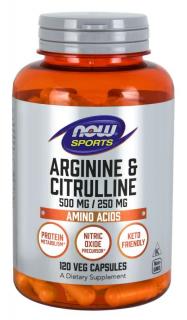 Now Arginine  Citrulline 120 vcaps