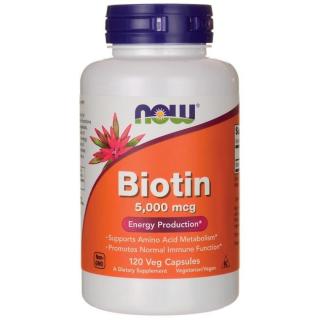 Now Biotin 5000 mcg 120 vcaps