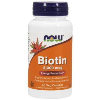 Now Biotin 5000 mcg 60 vcaps