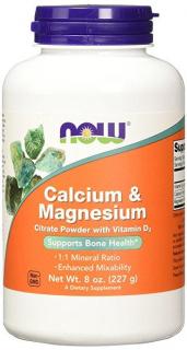 Now Calcium  Magnesium Citrate Powder with VItamin D3 227g
