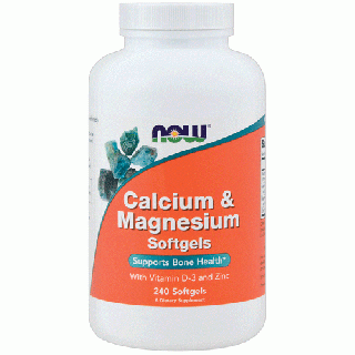 Now Calcium  Magnesium + Vit D3 and Zinc 240 softgels