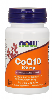Now CoQ10 with Hawthorn Berry 100 mg 30 vcaps