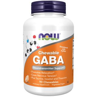 Now Gaba Chewable with Taurine, Inositol and L-Theanine 90 chewables