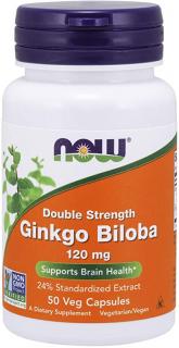 Now Ginkgo Biloba Double Strenght 120 mg 50 vcaps