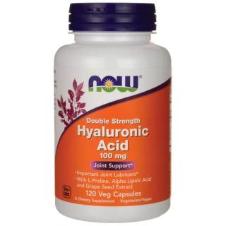 Now Hyaluronic Acid 100 mg Double Strength 120 vcaps