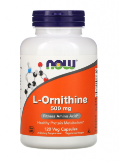 Now L-Ornithine 500 mg 120 veg caps