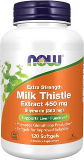 Now Milk Thistle Extract 450 mg Extra Strenght 120 softgels
