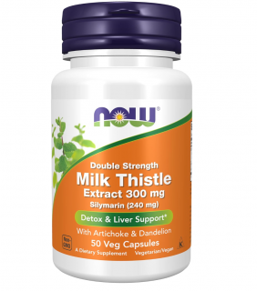 Now Milk Thistle Extract with Artichoke  Dandelion 300mg 50 vcaps