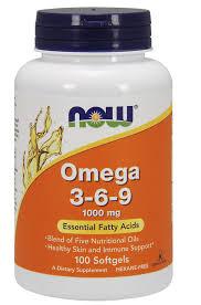 NOW Omega 3-6-9 1000mg 100 softgel