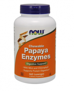 Now Papaya Enzyme Chewable 360 lozenges