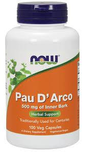 Now Pau D arco 500 mg 100 vcaps