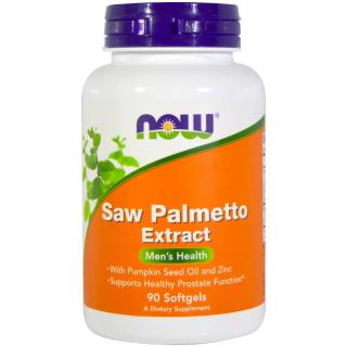 Now Saw Palmetto Extract with Pumpkin Seed Oil and Zinc 80 mg 90 softgels