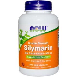 Now Silymarin with Artichoke  Dandelion 300mg Double Strenght 100 vcaps