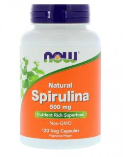 Now Spirulina Natural 500 mg 120 veg caps