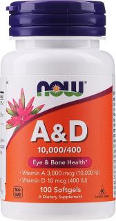 Now Vitamin A  D 10000 400 IU 100 softgels