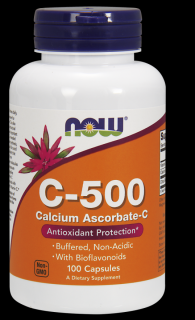 Now Vitamin C-500 Calcium Ascorbate-C 100 caps