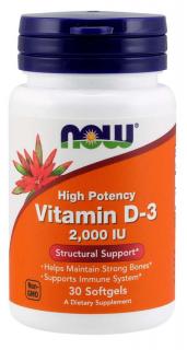 Now Vitamin D3 2000 IU 30 softgels