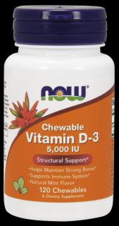 Now Vitamin D3 5000 IU 120 Chewable