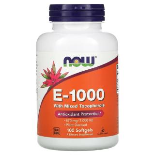 Now Vitamin E-1000 (Mixed Tocopherols) 100 softgels