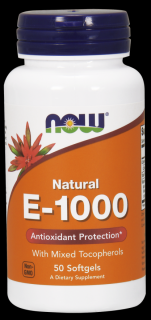 Now Vitamin E-1000 (Mixed Tocopherols) 50 softgels