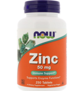 Now Zinc 50 mg 250 tabs