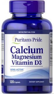 Puritan s Pride Calcium Magnesium D3 120 coated caplets
