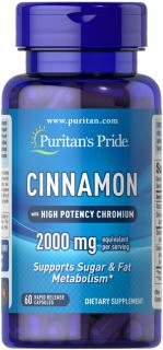 Puritan s Pride Cinnamon with High Potency Chromium 2000 mg 60 caps