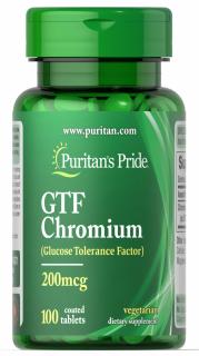 Puritan s Pride GTF Chromium 200 mg 100 tab