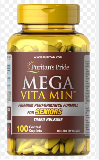 Puritan s Pride Mega Vita Min for Seniors 100 caplets