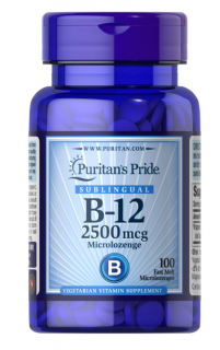 Puritan s Pride Vitamin B-12 2500 mcg Sublingual 100 microlozenges