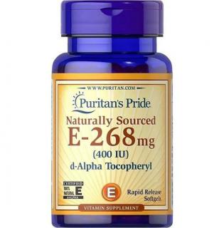 Puritan s Pride Vitamin E-268 mg (400 IU) d-Alpha Tocopheryl 100 softgels